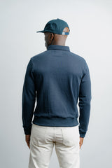 Long Sleeve Polo - Navy