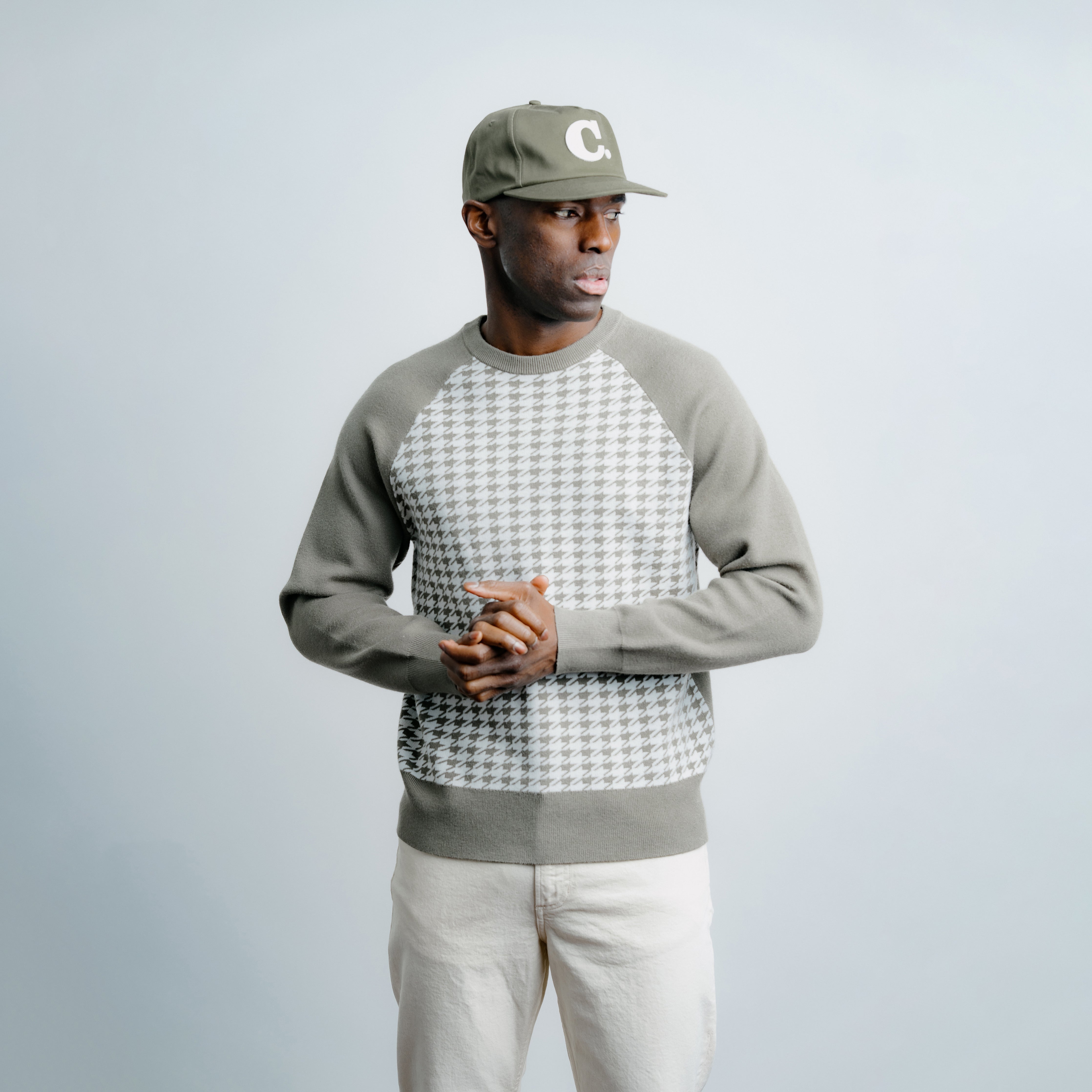 Houndstooth Knit Sweater