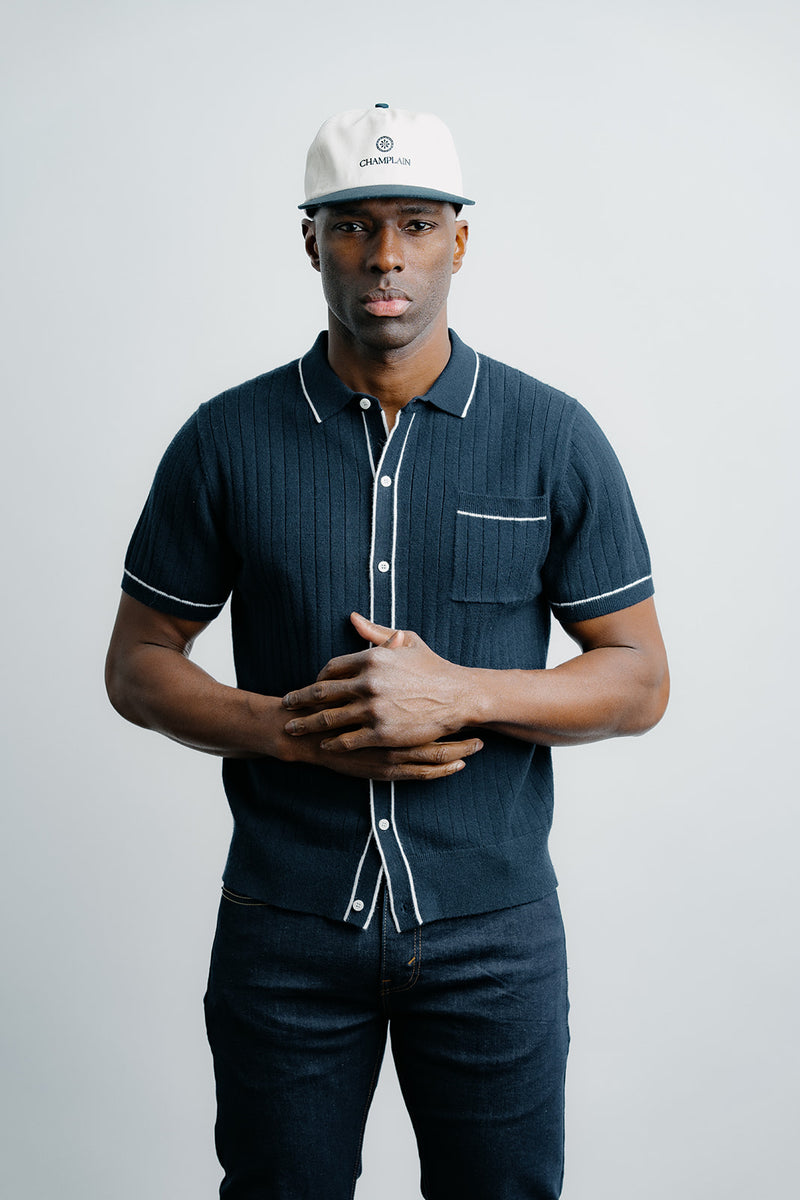 Button Down Polo - Navy