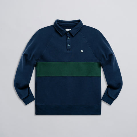 Wide Strip Long Sleeve Polo thumbnail