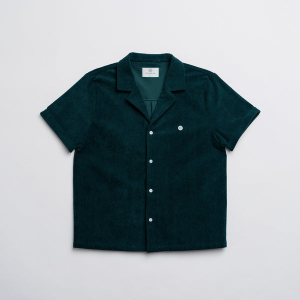 Corduroy Camp Collar Shirt - Green
