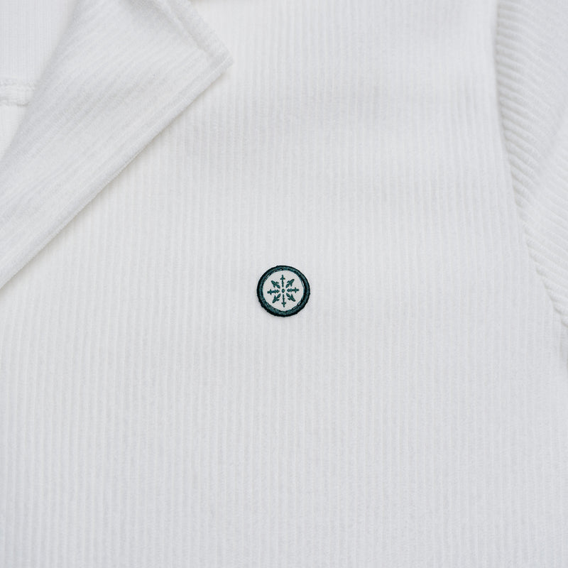 Corduroy Camp Collar Shirt - White