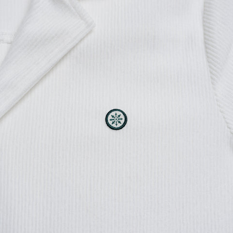 Corduroy Camp Collar Shirt - White thumbnail