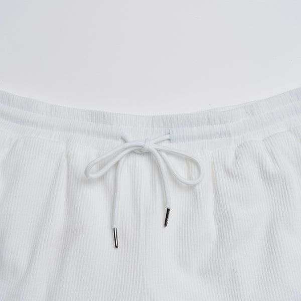 Corduroy Shorts - White