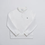 Long Sleeve Polo - White