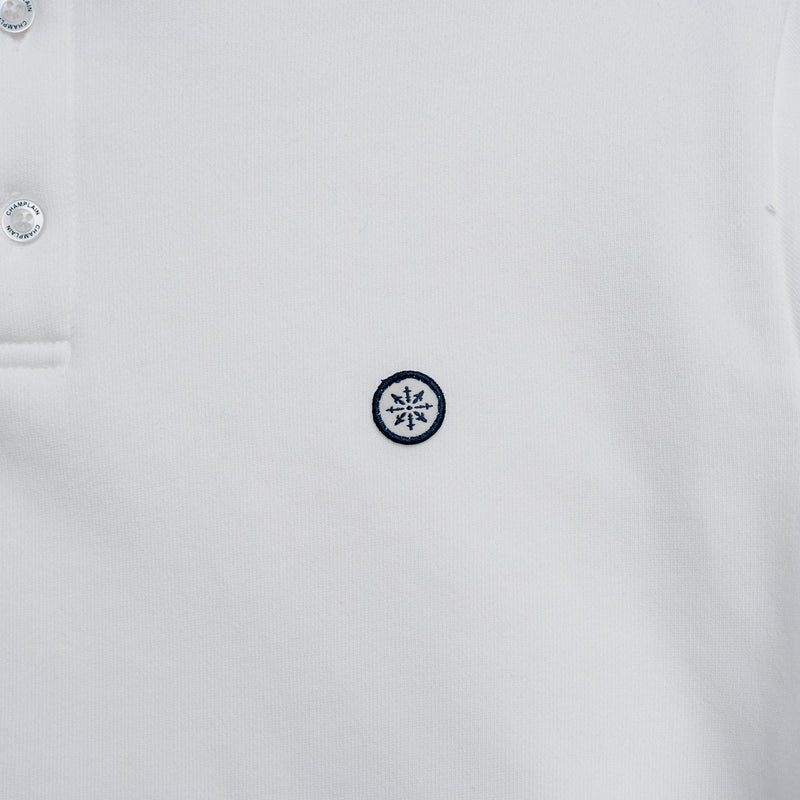 Long Sleeve Polo - White