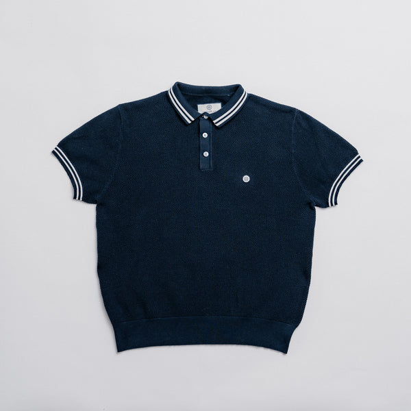 Knit Pique Polo - Navy