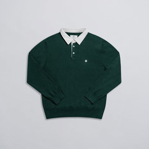 Knit Rugby Polo - Green thumbnail