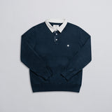 Knit Rugby Polo - Navy