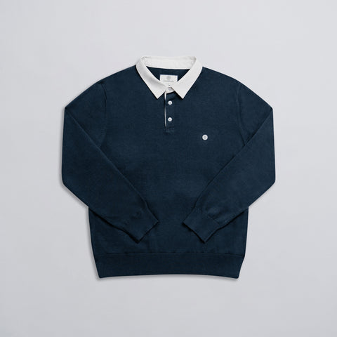 Knit Rugby Polo - Navy thumbnail