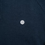 Long Sleeve Knit Polo Navy