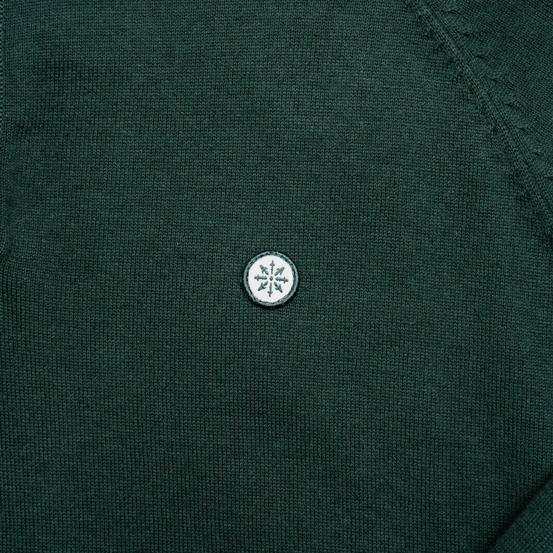 Long Sleeve Knit Polo - Green