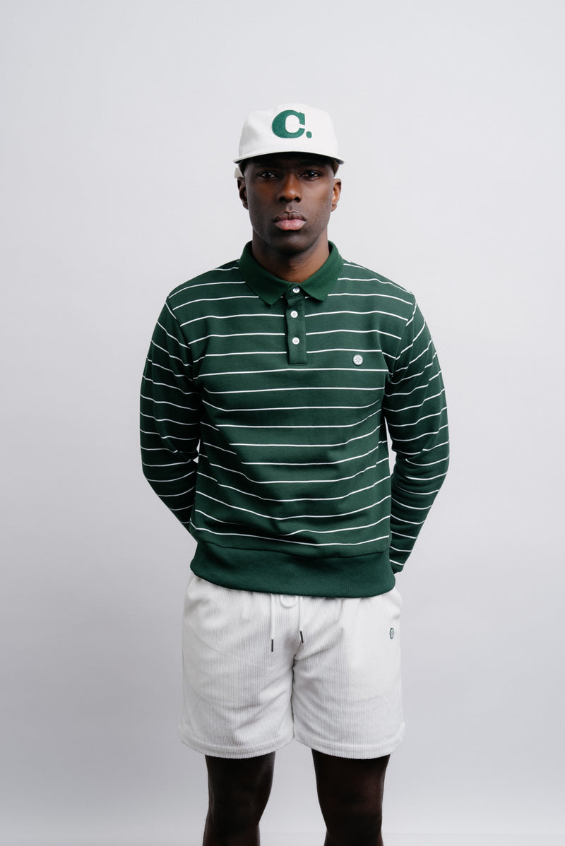 Striped Long Sleeve Polo