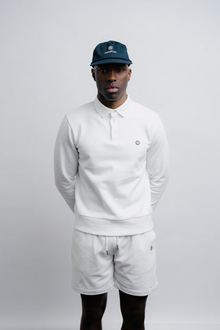 Long Sleeve Polo - White thumbnail