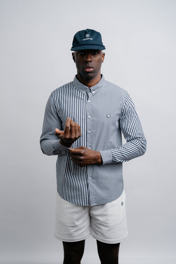 Stripe Dress Shirt - Navy