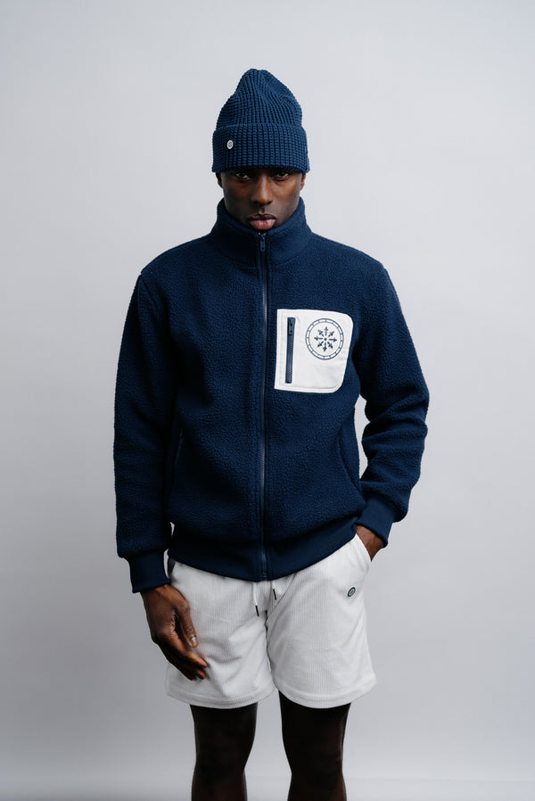 Fleece Zip Up - Navy