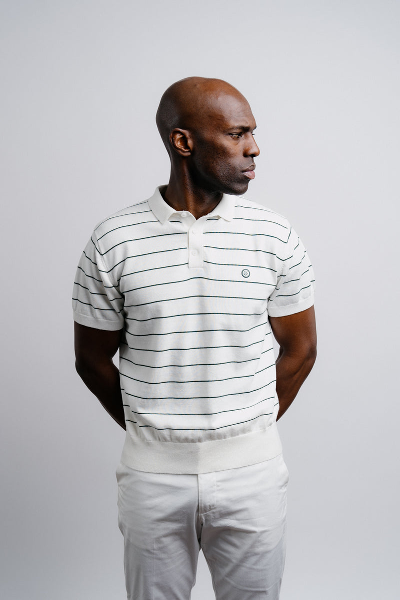 Stripe Knit Polo