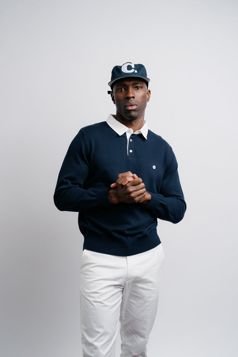 Knit Rugby Polo - Navy