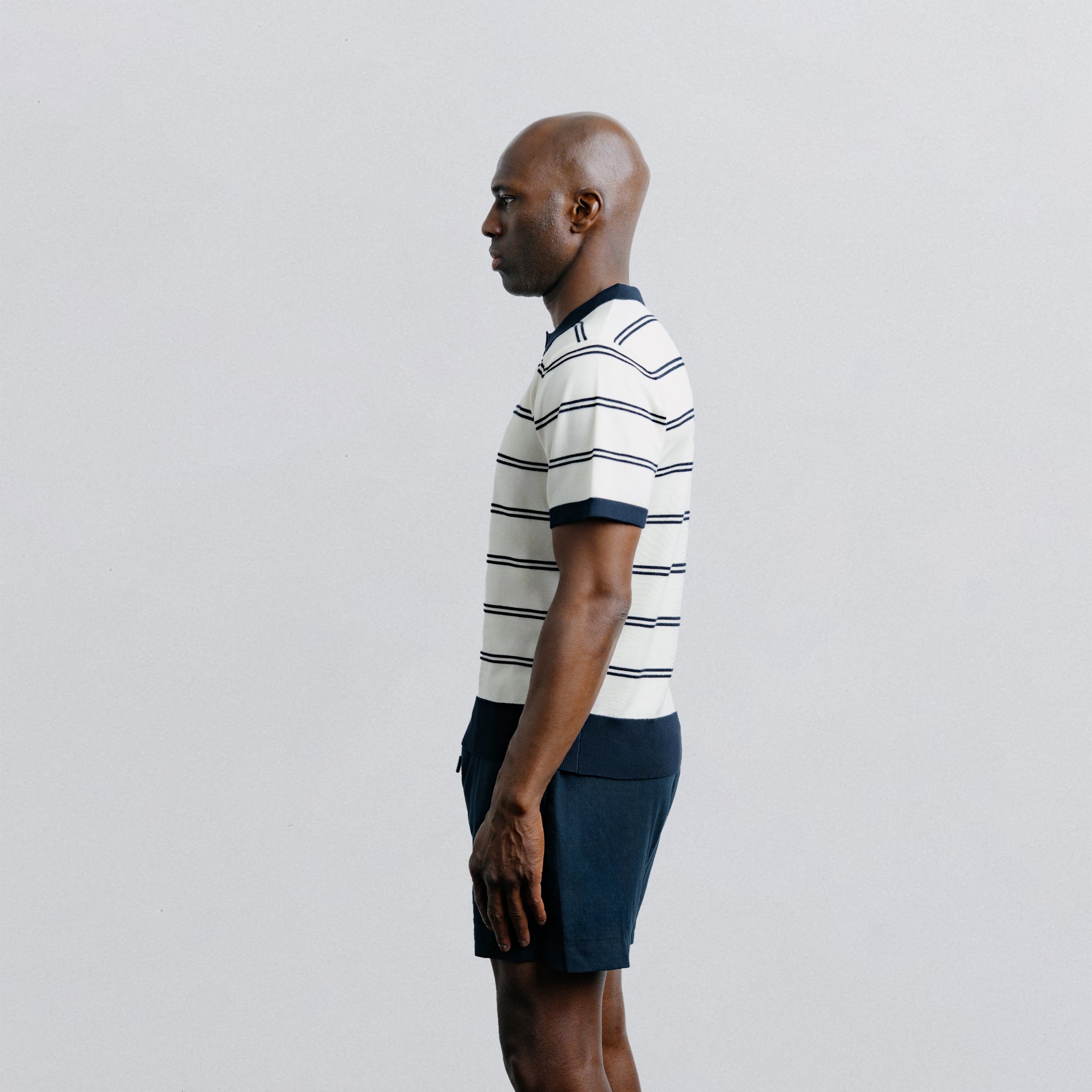 Stripe Knit Polo