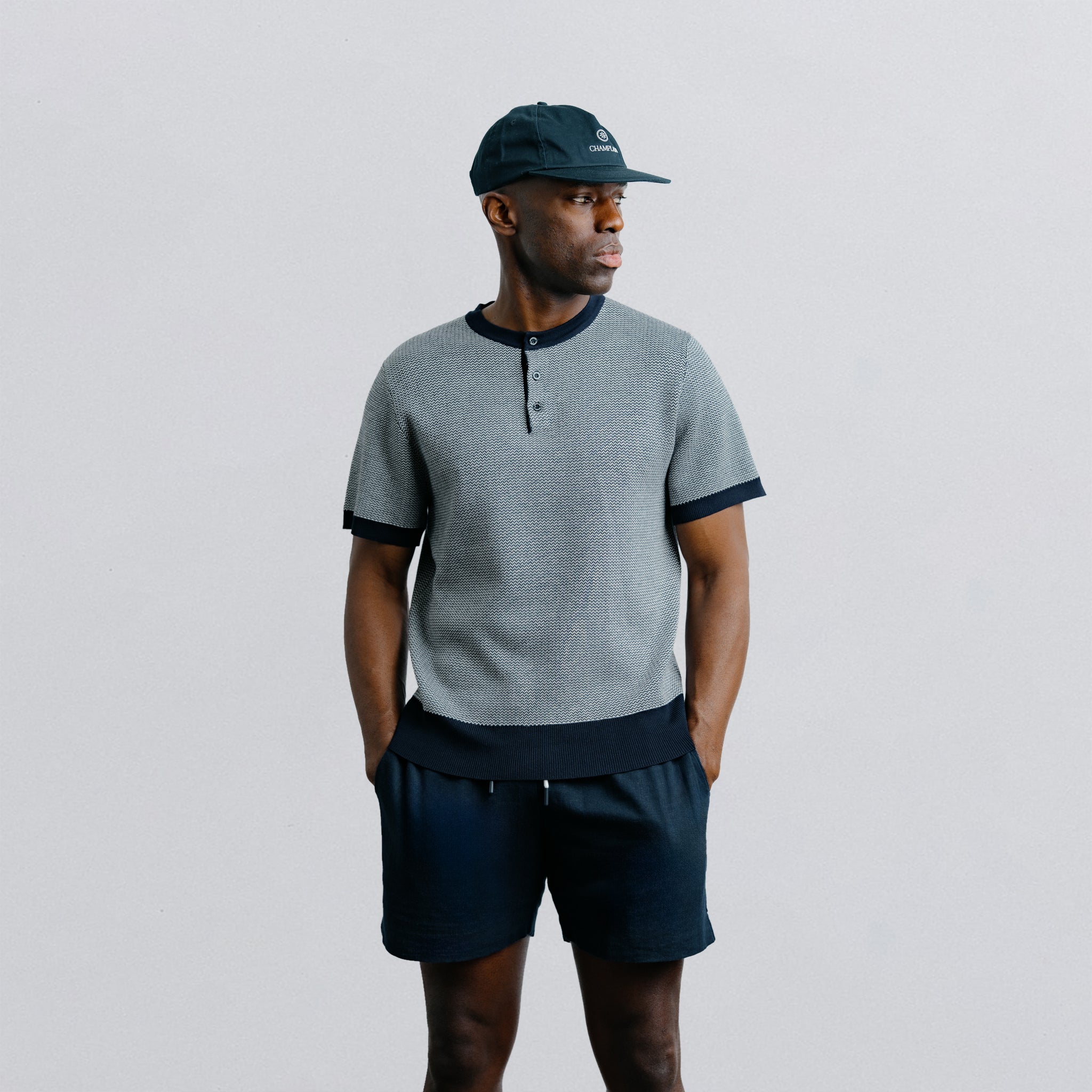 Textured Knit Tee - Viscose & Recycled Polyester Tee | Champlain Shop