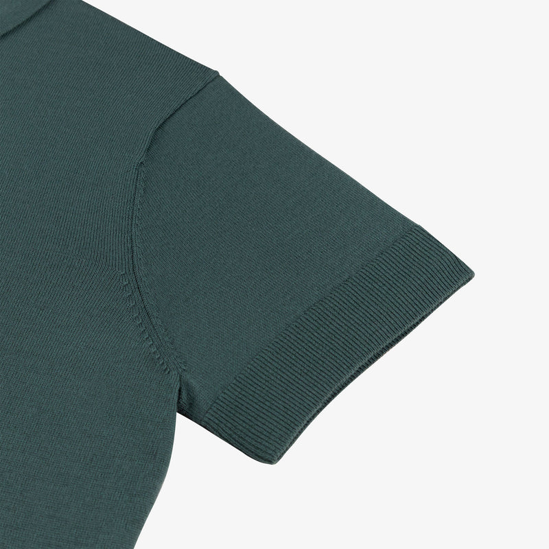 Basic Knit Polo Shirt - Green